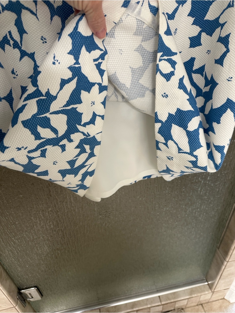 Talbots Blue and White Floral Shift Dress - Picture 13 of 15